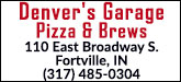 Denver's Garage Pizza and Brews Sponsorship Banner